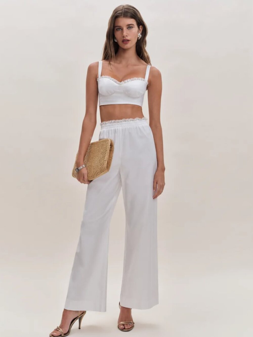 Reformation Pippa Two Piece Ivory - Size 0